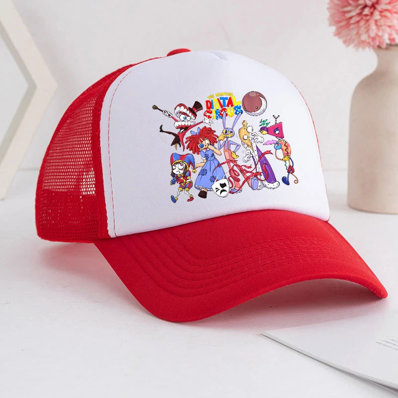 Casquette de baseball « The Amazing Digital Circus » pour adulte, imprimé anime, style athleisure estival pour étudiants, ajustable, chapeau de soleil mignon, cadeau