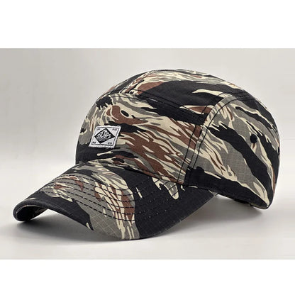 Casquette de baseball à visière courte style camouflage pour hommes et femmes, casquette unisexe tendance de protection solaire pour les activités de plein air