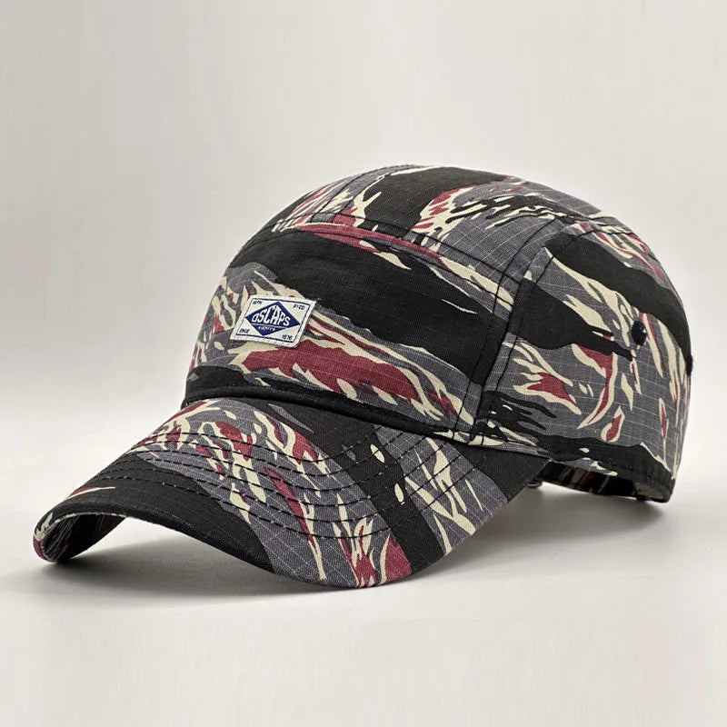 Casquette de baseball à visière courte style camouflage pour hommes et femmes, casquette unisexe tendance de protection solaire pour les activités de plein air