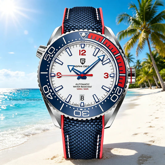 PAGANI DESIGN Men's Mechanical Watch 100M Waterproof Luxury Sapphire Glass Stainless Steel Japanese Movement Automatic Watch
