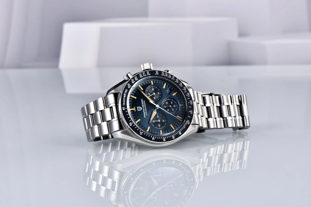 PAGANI DESIGN Nouvelle CK2988 Moon Watches Montre rétro de luxe à quartz pour homme Verre saphir Chronographe de vitesse Montre-bracelet pour homme