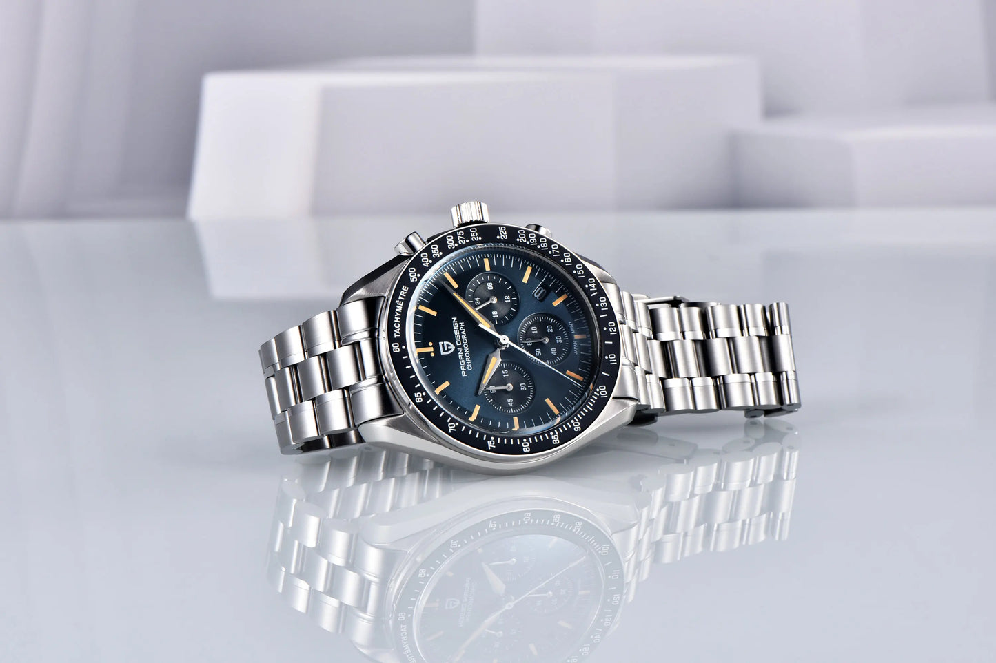 PAGANI DESIGN 2026 New Meteorite pattern dial Luxury Quartz Watch For Men Speed Sport Chronograph AR Sapphire crystal Wristwatch