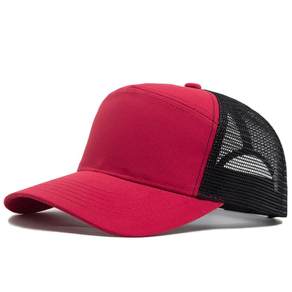 Sommer-Baseballkappe mit 7-Panel-Design, Fashion-Hip-Hop-Mesh-Kappen, Herren-Trucker-Cap, Visier, Hardtop, Snapback, Damen, Unisex, coole neue Marke