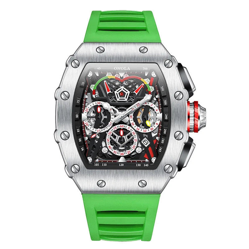 ONOLA 6827 Fashion Sports Quartz Men's Watch Waterproof Luminous Calendar Chronograph Watches for Men Relogios Masculino Часы