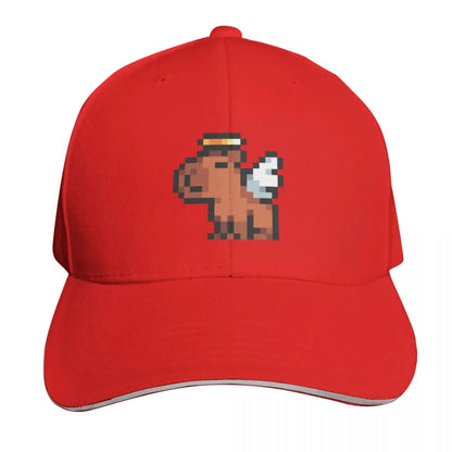 Smol Pixel Capybara - Angel Baseball Cap beach hat Golf Hat luxury woman cap New Hat Girl Men's