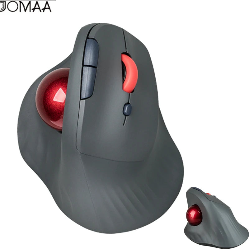 JOMAA langaton pystysuora ladattava trackball-hiiri, ergonominen hiljaisen klikkauksen Rollerball Gaming Mouse Windows-tietokoneelle