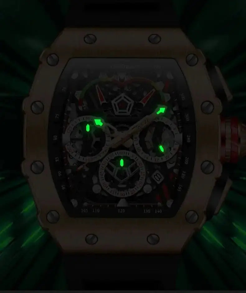 ONOLA 6827 Fashion Sports Quartz Men's Watch Waterproof Luminous Calendar Chronograph Watches for Men Relogios Masculino Часы