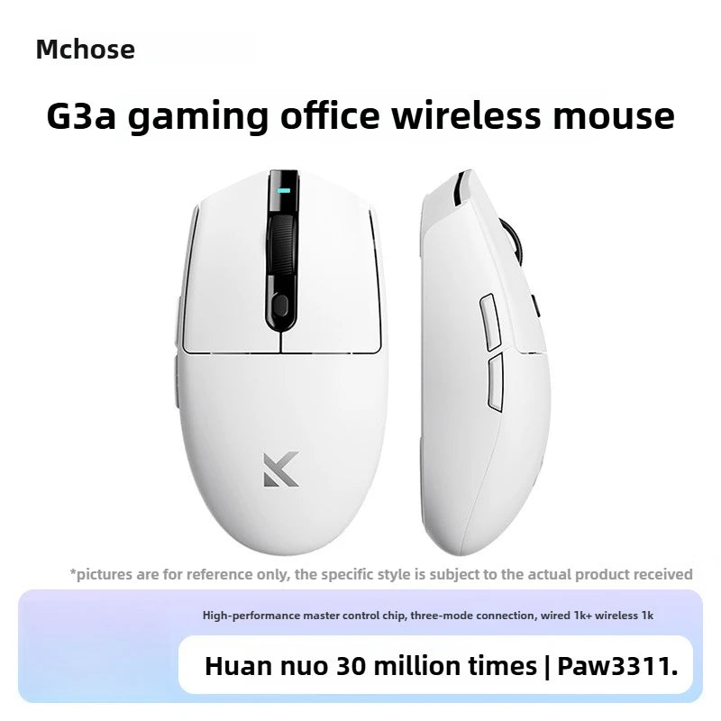 MCHOSE G3 V2 PRO brezžična miška Bluetooth s tremi načini povezave, ergonomska in lahka, za prenosnik, pisarno, gaming in računalniške dodatke