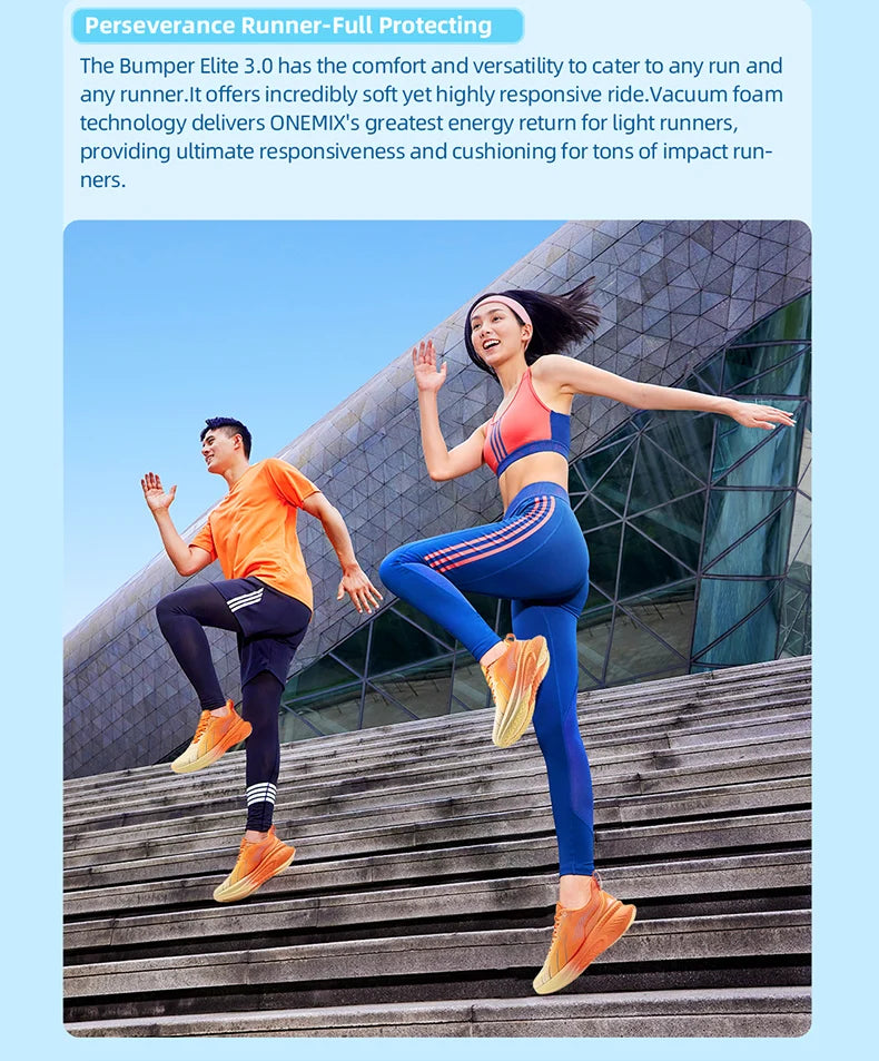 ONEMIX: nuevas zapatillas de running con amortiguación para hombre, adecuadas para corredores intensivos; zapatillas deportivas con cordones para mujer; zapatillas deportivas antideslizantes para hombre, para uso al aire libre.
