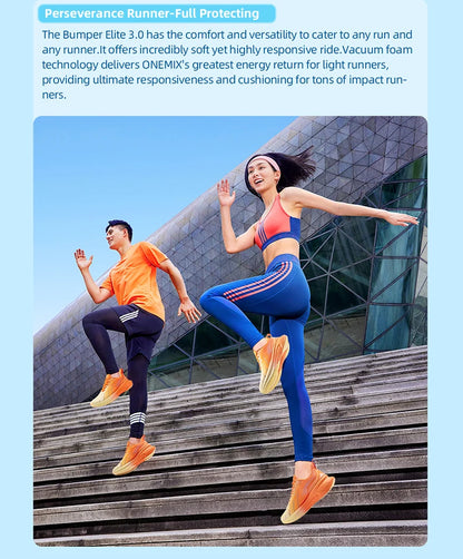 ONEMIX: nuevas zapatillas de running con amortiguación para hombre, adecuadas para corredores intensivos; zapatillas deportivas con cordones para mujer; zapatillas deportivas antideslizantes para hombre, para uso al aire libre.