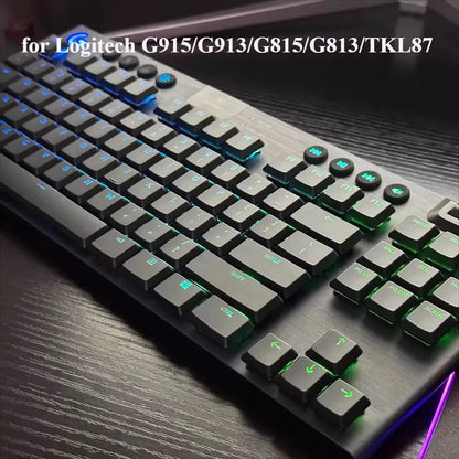 G915 913 TKL G815 G813 Textured Anti Slip Transparent Backlit Keycap, Suitable for Logitech Mechanical Keyboard