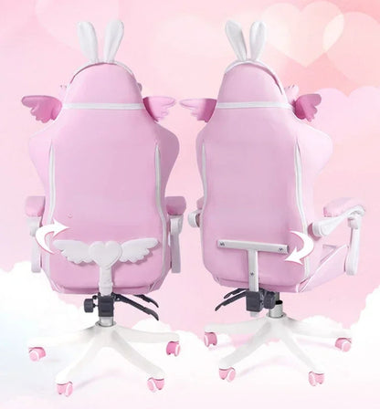 Pink Gaming Chair High-quality Girls Cartoon Home Live Gamer Chair Comfortable Swivel Adjustable Office Computer Furniture