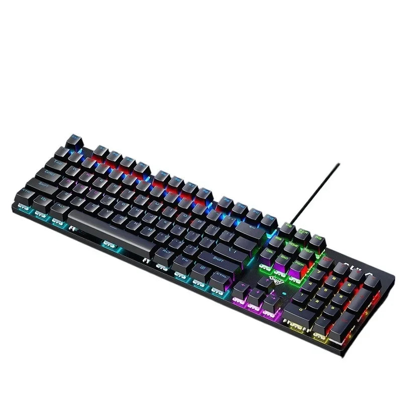 Wired Mechanical keyboard Gamer USB Keyboards gaming Backlit Musical 100% Computer 104 keys keyborad Ergonomic Pc key board