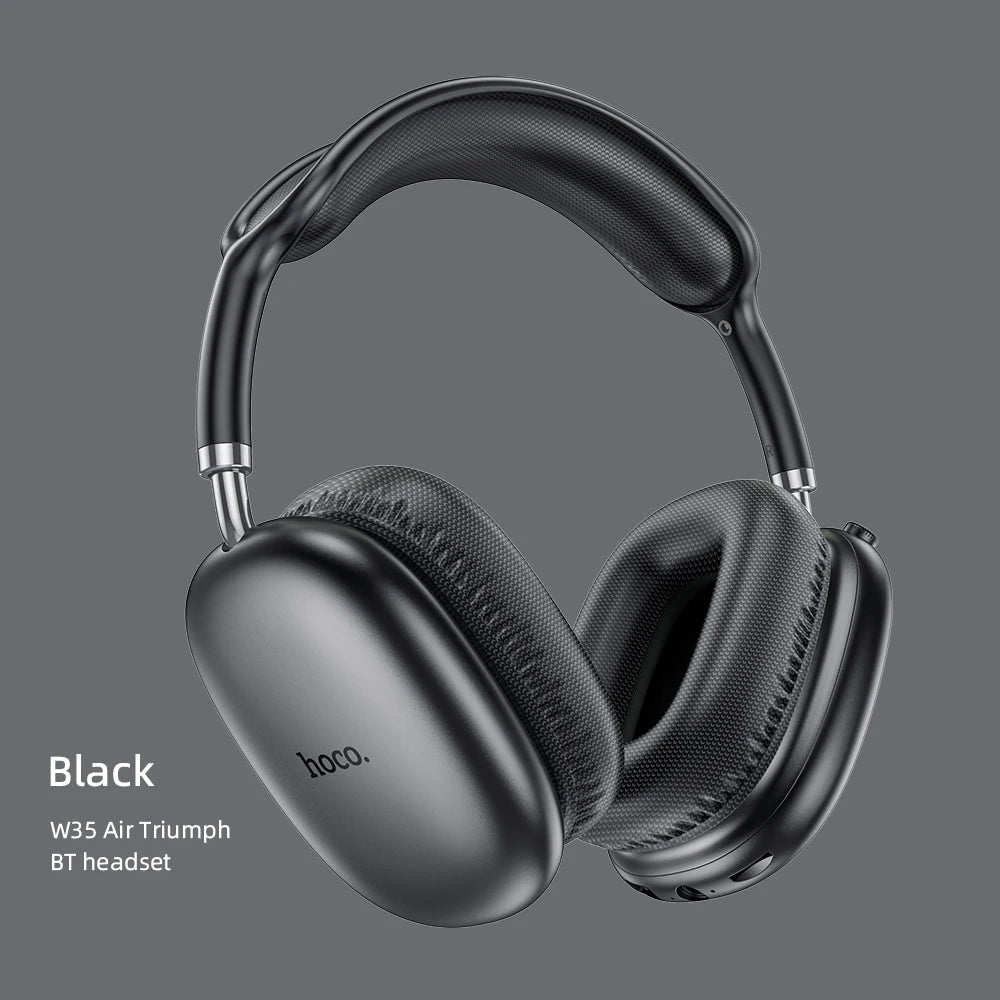 HOCO W35 Air Wireless Bluetooth 5.3 Over-Ear Headphones – Deep Bass Stereo Gaming Headset with Microphone, TF Card & AUX Mode, Waterproof Sports Headphones