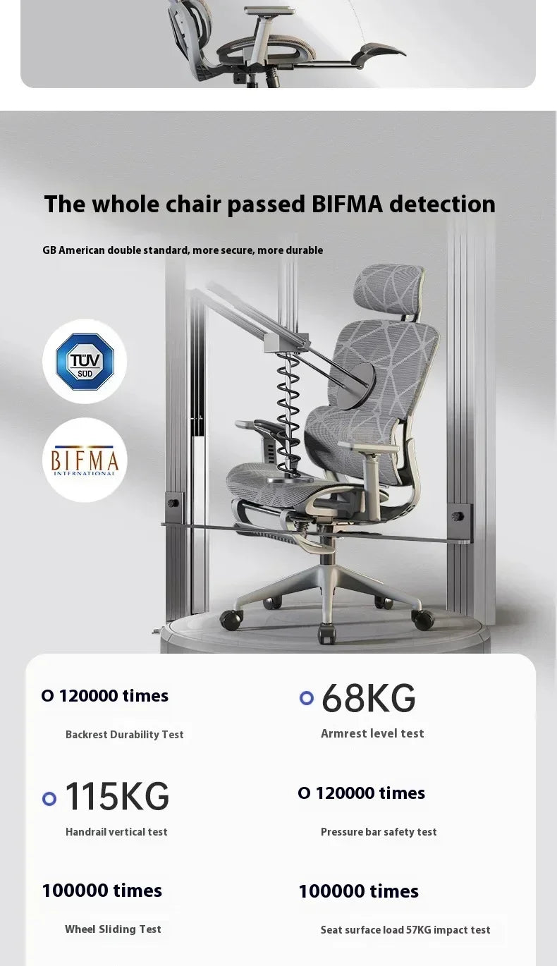 Gaming Chair Office Desk Ergonomic Computer Adjustable Armrests 3D Headrest Chair Lift Chair Back  Can Tilt Back with Foo Pedals