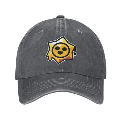 player B-Brawls Baseball Caps Retro Distressed Washed  Sun Cap Unisex Style Outdoor Running Golf  Adjustable Hats Cap
