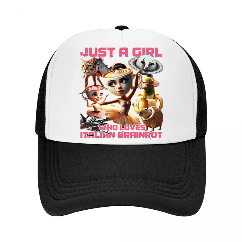 Casquette de baseball italienne Brainrot pour enfants, casquette décontractée pour garçon, chapeaux de sport pour enfants, chapeaux de soleil Tung Sahur Tralalers Shark, bonnet ajustable, cadeau pour homme