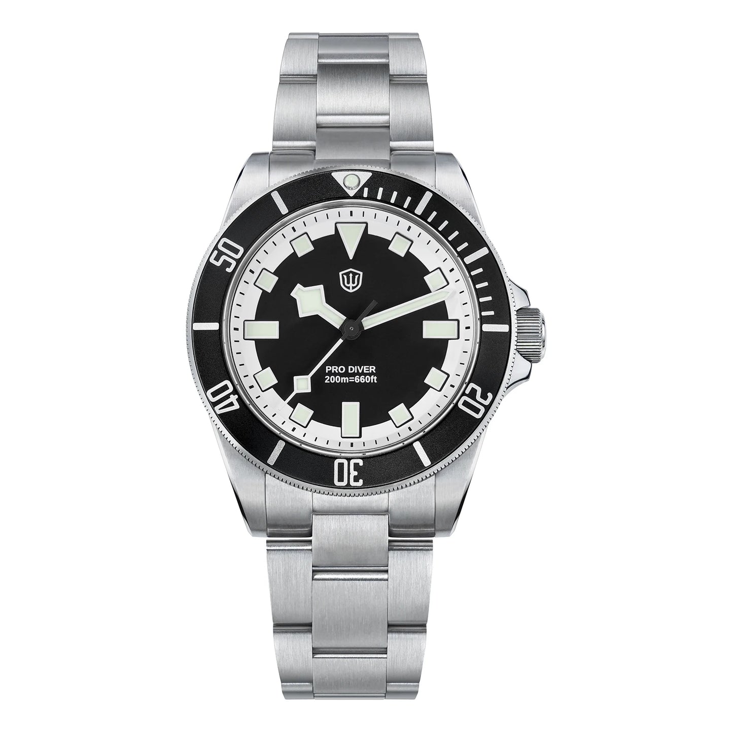 Watchdives WD1969 PRO Men Quartz Watch Sapphire Crystal Luminous Waterproof VH31Sweep Seconds Movement Stainless Steel Watches