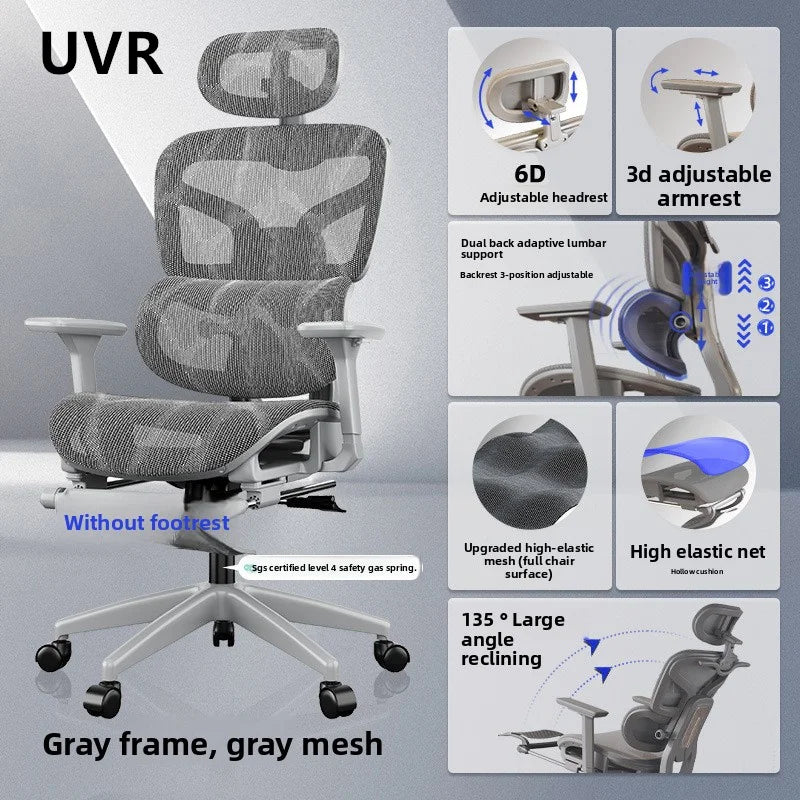 UVR Ergonomic Office Chair Adjustable Reclining Executive Chair with Armrests, Lumbar Support, Swivel Lift Gaming Chair for Home & Workspace