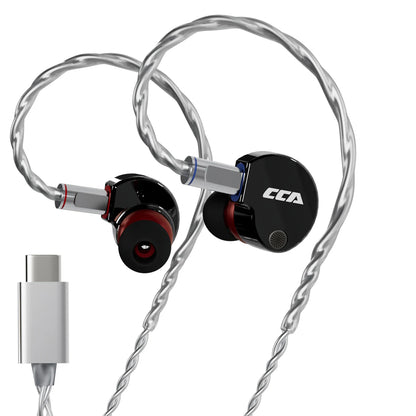 CCA Phoenix Metal Alloy Body 10mm Dual Magnetic Dynamic Coil HIFI Sound Quality In Ear Wired Esports Music Earphones