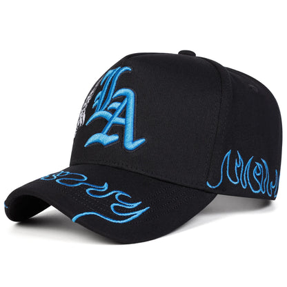 Unisex Gothic LA Angel Embroidery Baseball Caps Spring Autumn Outdoor Adjustable Casual Hats Sunscreen Hat Sports Cap