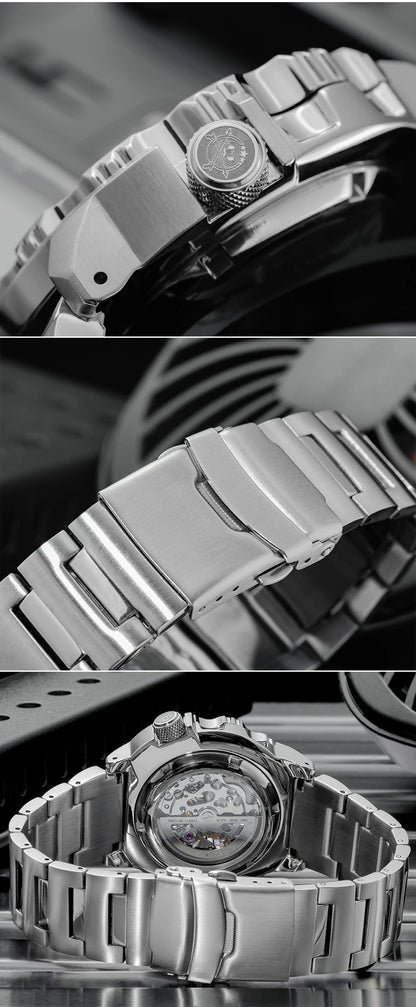 ADDIESDIVE luxury men's skeleton automatic watch sapphire glass BGW9 luminous diver's watch 200m men analog mechanical watches
