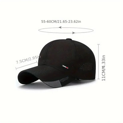 Casquette de baseball ultra-respirante à séchage rapide - Légère et ajustable, avec une visière en bec de canard tendance - Idéale pour les sports de plein air