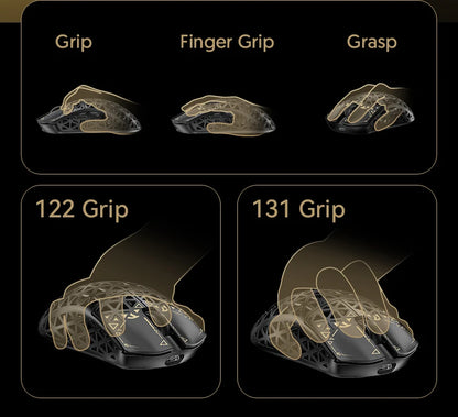 Bezdrátová herní myš ATTACK SHARK R5 Ultra Carbon Fiber, herní senzor PixArt PAW3950MAX, 42000DPI, 8000Hz, MCU Nordic 52840