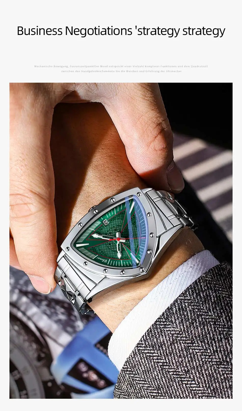 CHENXI Fashion Men's Watch Quartz Wristwatch Casual Hollow Triangle Watch Luxury Men's Gift Clock  Relojes Para