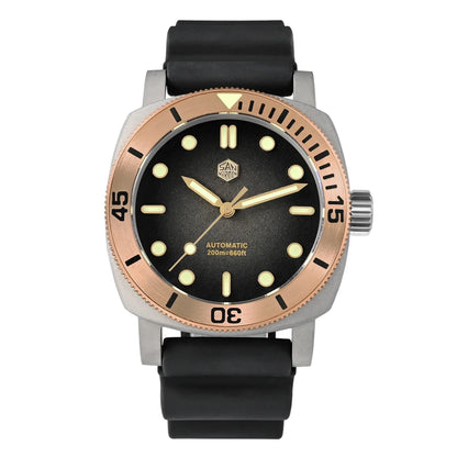 San Martin 42mm Retro Titanium Diver Watch NH35 Automatic Men Mechanical Watches Bronze Bezel Sapphire Luminous Waterproof 200m