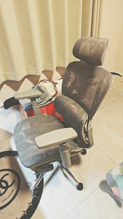 Gaming Chair Office Desk Ergonomic Computer Adjustable Armrests 3D Headrest Chair Lift Chair Back  Can Tilt Back with Foo Pedals