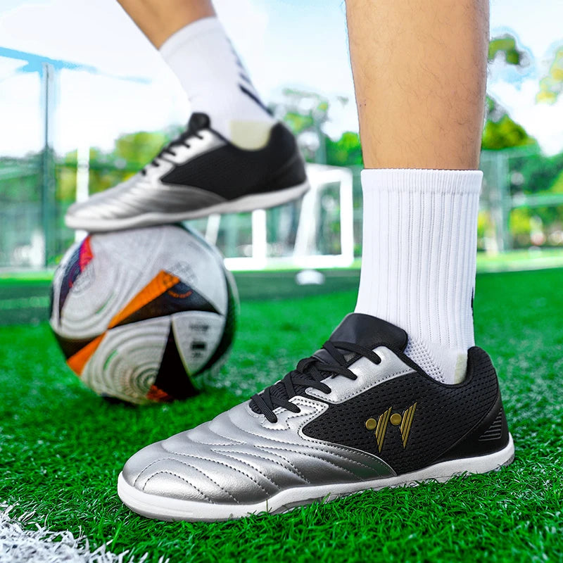 Ghete de fotbal premium pentru bărbați, înalte, pentru iarbă, adidași de futsal, încălțăminte de fotbal antiderapantă pentru meciuri, interior și exterior, foarte vândută pentru sport