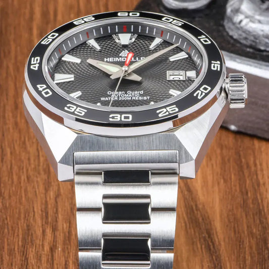 Heimdallr Monster GS Diver Men's Watch 43mm Blue Dial Sapphire Ceramic Bezel NH35 Automatic Movement Stainless Bracelet 20Bar