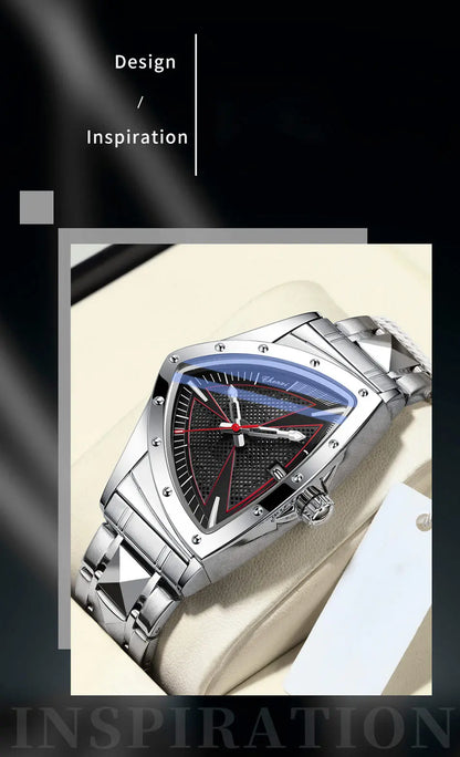 CHENXI Fashion Men's Watch Quartz Wristwatch Casual Hollow Triangle Watch Luxury Men's Gift Clock  Relojes Para