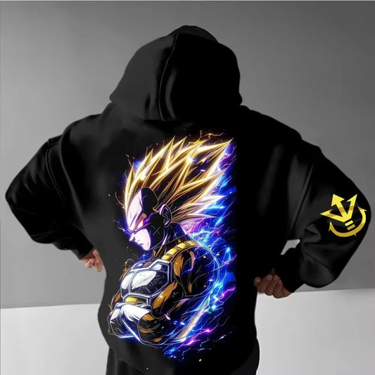 2026 New Dragon Ball Vegeta Printed Hoodie Sweatshirt Men's and Women's Hoodie Men's Tops Sports Hoodie Harajuku Y2K Hoodie