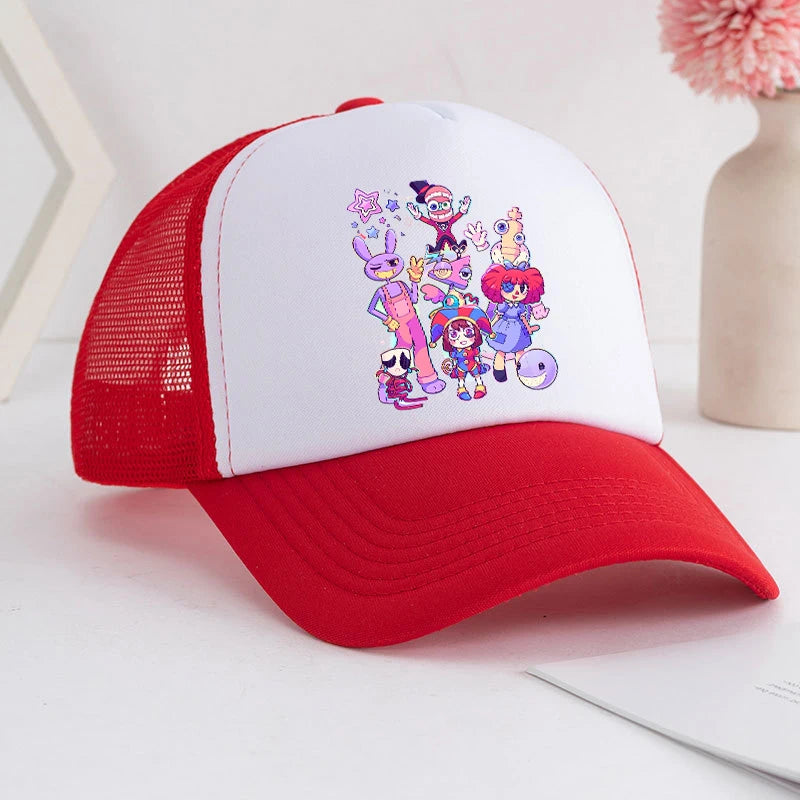 Casquette de baseball « The Amazing Digital Circus » pour adulte, imprimé anime, style athleisure estival pour étudiants, ajustable, chapeau de soleil mignon, cadeau