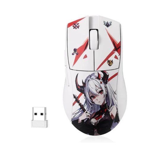 Redragon M916AK PRO 3-Mode Ultra-Light Wireless Gaming Mouse, 26K DPI Anime Gaming Mouse with PixArt 3395 Sensor, Programmable RGB Gaming Mouse