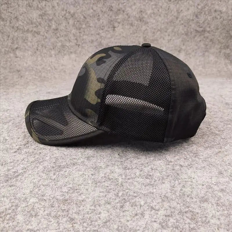 Summer Breathable Mesh Baseball Cap for Men Big Head Size Adjustable Men's Cap Casual Camouflage Outdoor Jungle Caps Male 62cm