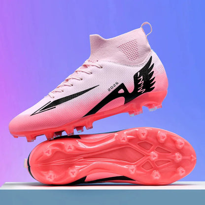 Miesten jalkapallokengät Laadukkaat sisäjalkapallokengät Urheilukengät Futsal Korkea nilkka Luistamattomat Ulkokäyttöön erittäin kevyet Luistamattomat