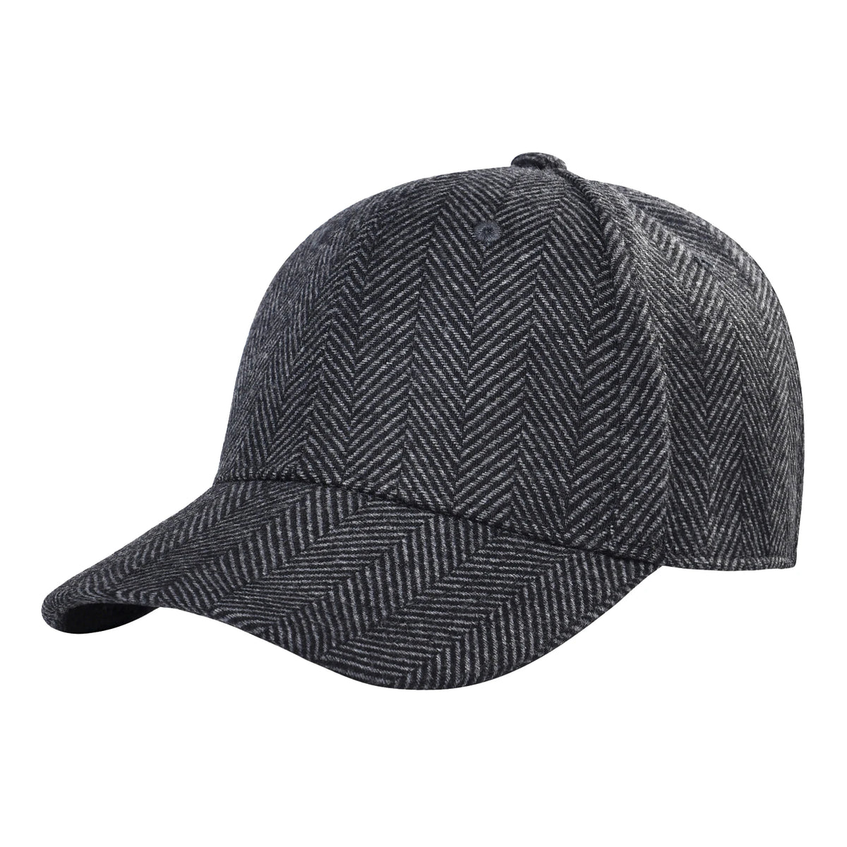 BOTVELA Herren-Baseballkappe aus Wolltweed, lässiger Stil, weich, verstellbar, unstrukturiert