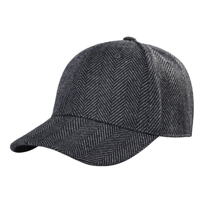 BOTVELA Herren-Baseballkappe aus Wolltweed, lässiger Stil, weich, verstellbar, unstrukturiert