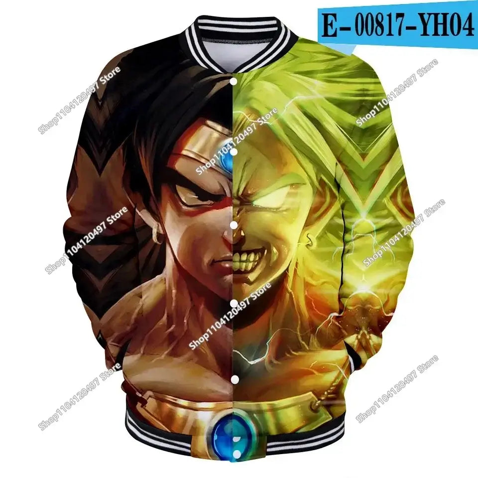 Dragon Ball Goku Kanji Symbol Men Zipper Hoodie Cartoon Japan Anime Women Sweatshirt 2025 New Fashion Children Jackets Coat, produit gaming premium Fraquane