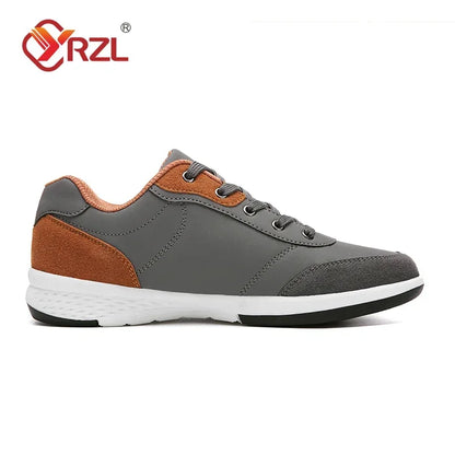 YRZL Herrenschuhe Frühling Herbst Wasserdichte Walking-Sneaker Freizeit-Ledersportschuhe für Herren Rutschfestes Schuhwerk Tennis für Herren