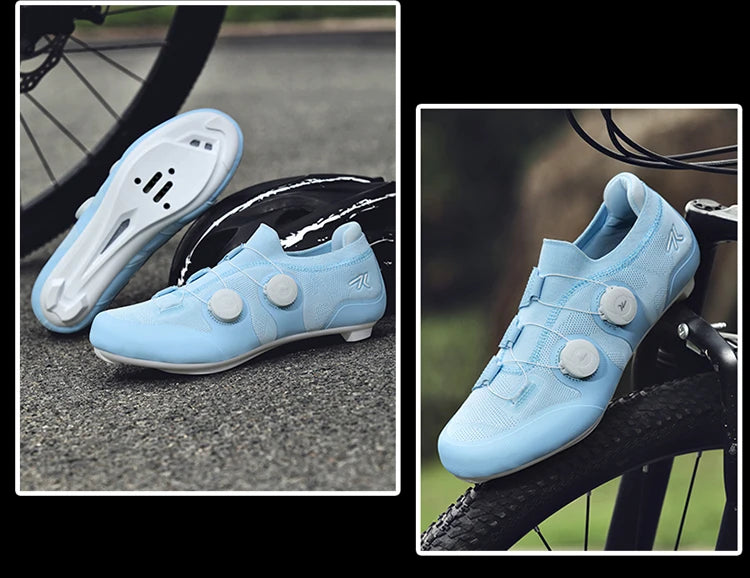 Cyklistické boty na silniční kolo, unisex, HsYixin, prodyšné, se samozamykacím systémem SPD, protiskluzové, závodní boty na silniční kolo, ploché, MTB, cyklistické tenisky