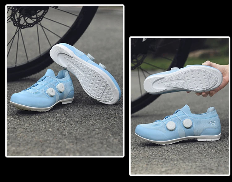 Cyklistické boty na silniční kolo, unisex, HsYixin, prodyšné, se samozamykacím systémem SPD, protiskluzové, závodní boty na silniční kolo, ploché, MTB, cyklistické tenisky