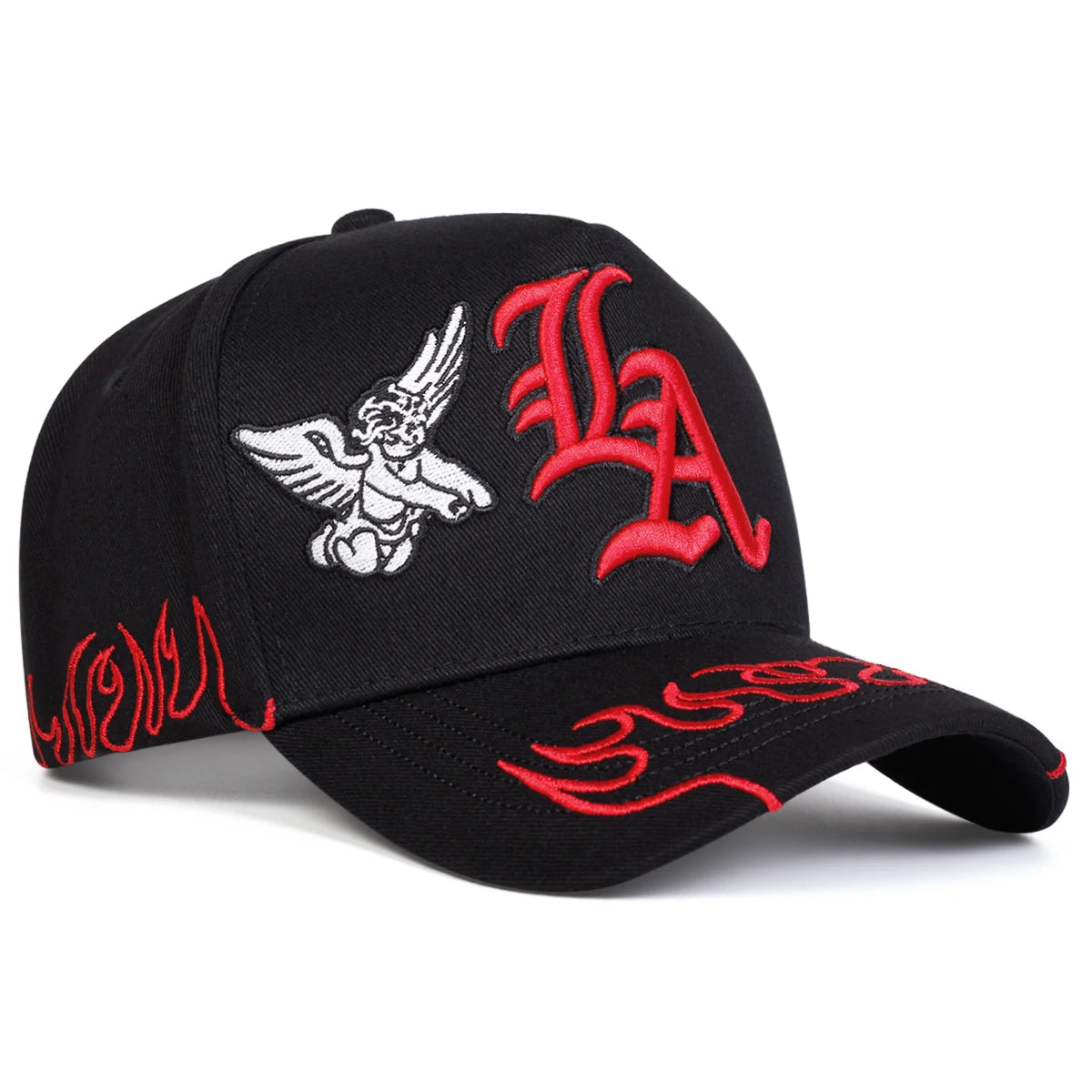 Unisex Gothic LA Angel Embroidery Baseball Caps Spring Autumn Outdoor Adjustable Casual Hats Sunscreen Hat Sports Cap