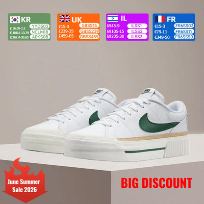 Nike Court Legacy Lift – кецове за увеличаване на височината, с комфортна амортизация, противоплъзгащи и издръжливи, класически модел DM7590-107