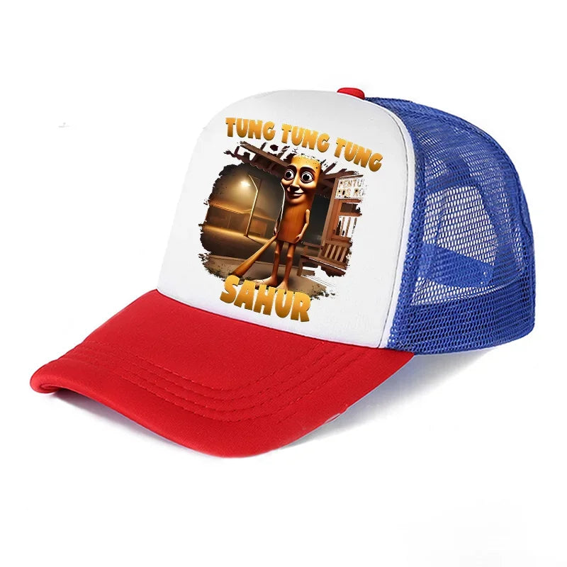Casquette de baseball italienne Brainrot pour enfants, casquette décontractée pour garçon, chapeaux de sport pour enfants, chapeaux de soleil Tung Sahur Tralalers Shark, bonnet ajustable, cadeau pour homme