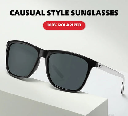 VIVIBEE Luxury Square Polarized Sunglasses Men Driving Blue Mirror Lens Classic Unisex Sun Glasses 2026 Trends Women Shades