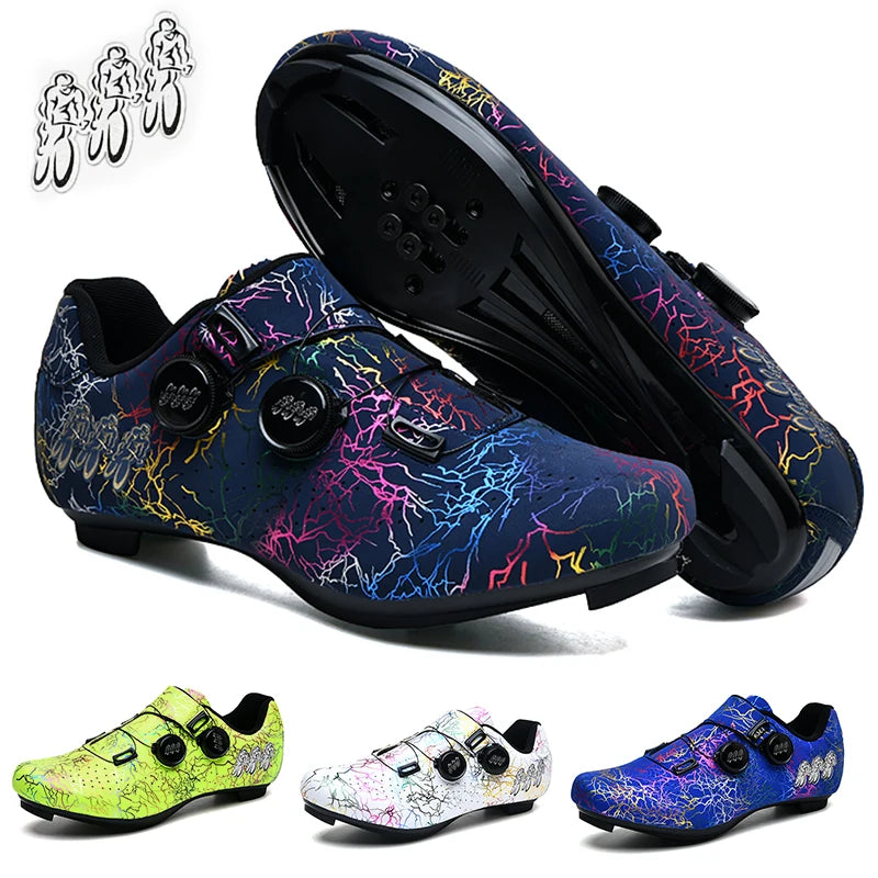Scarpe da ciclismo professionali per bici da strada da uomo da gara con chiusura automatica, scarpe da ciclismo da donna con tacchetti SPD